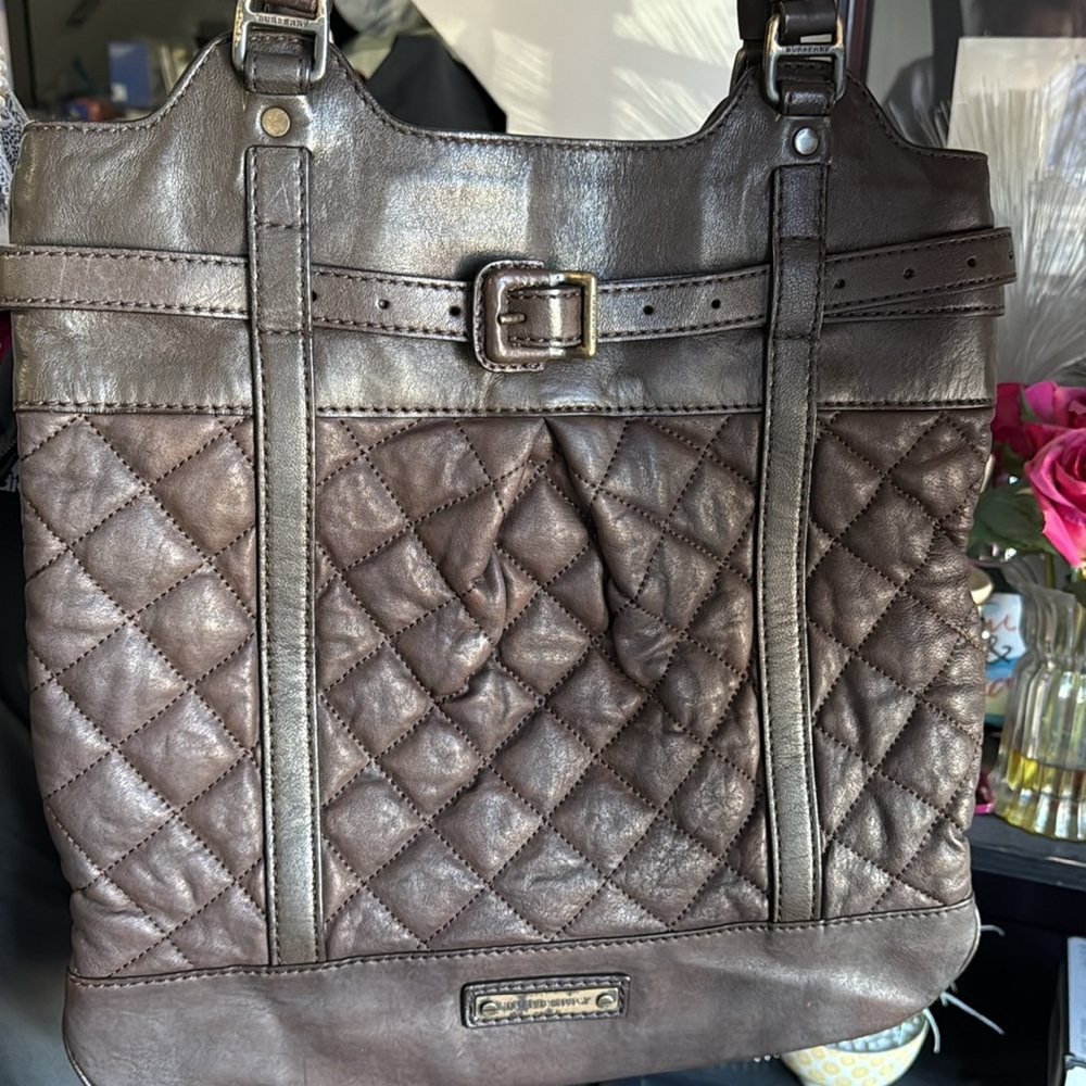 🌿Burberry🌿 Vintage Lambskin Shoulder Bag Brown